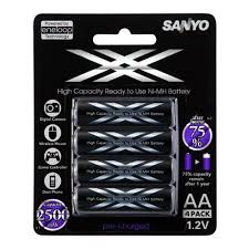 Sanyo Eneloop XXX  4 ก้อน 2500 mAh ขนาด AA