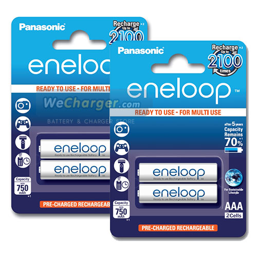 ถ่านชาร์จ Panasonic eneloop AAA 2 ก้อน x 2