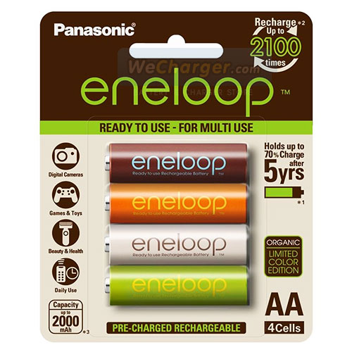 ถ่านชาร์จ Panasonic eneloop limited color