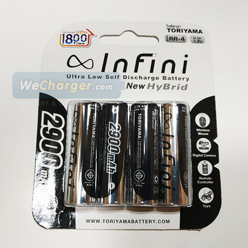 ถ่านชาร์จ TORIYAMA Infini 2900mAh