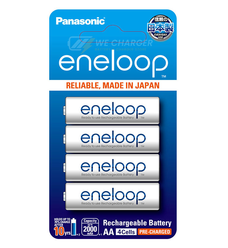 ถ่านชาร์จ Panasonic eneloop AA 2000mAh 4 ก้อน