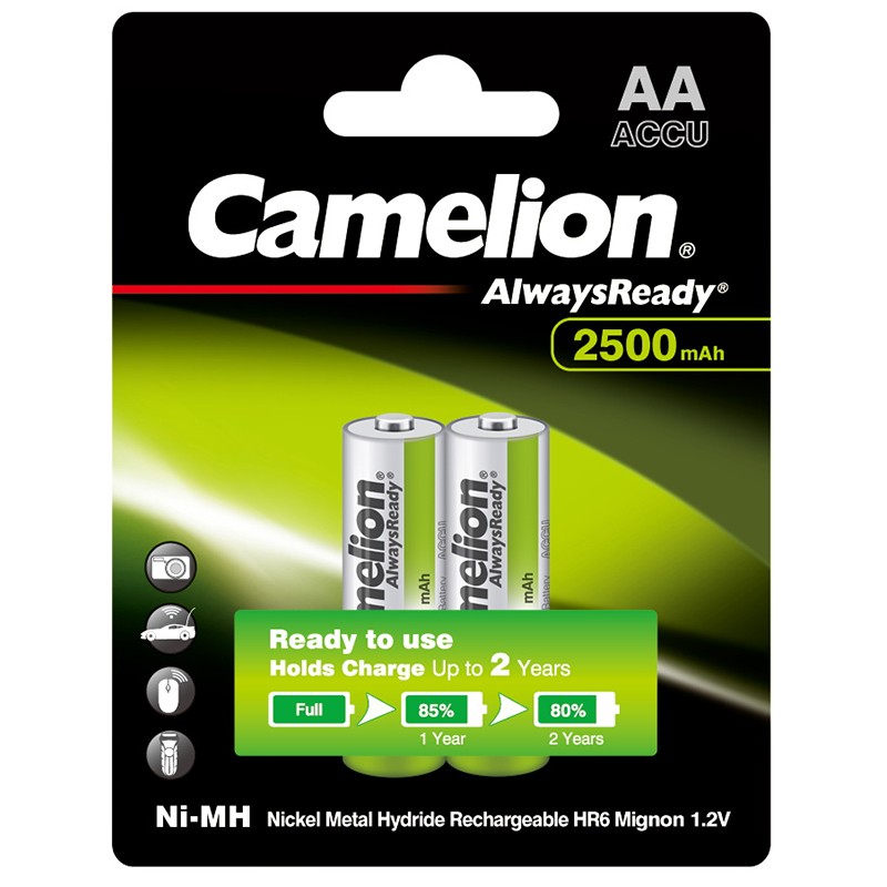 ถ่านชาร์จ AA Camelion Ni-MH 2500mAh