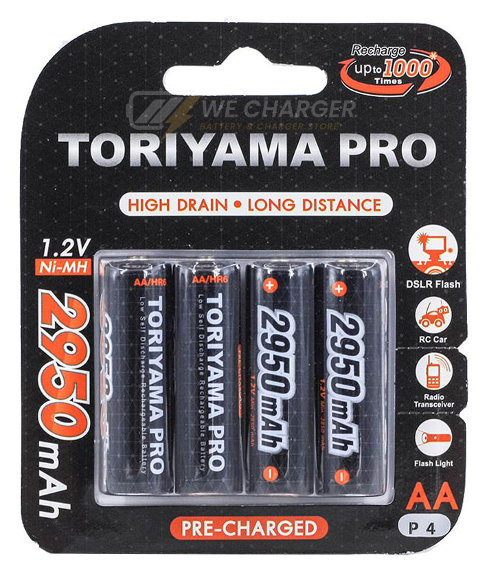 แพ็คถ่านชาร์จ TORIYAMA PRO 2950mAh